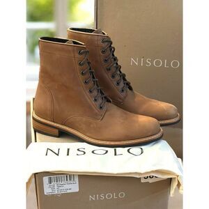 Nisolo Amalia Leather Ankle Boots Women’s 9.5 Lace-Up All-Weather Combat